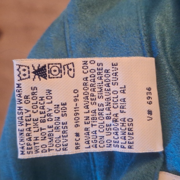 Ultra Suede White Stag Button Down Teal Dress Size Large - Picture 6 of 7